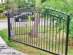 wrought iron driveway gate