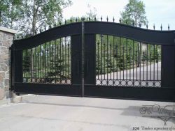 wrought iron driveway gate