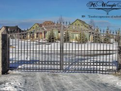 wrought iron driveway gate