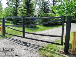 wrought iron driveway gate