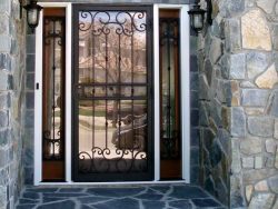 scrolled-security-storm-door-and-sidelite-grilles calgary