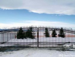 wrought iron driveway gate