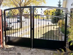 wrought iron driveway gate