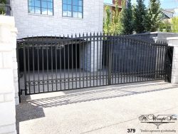 wrought iron driveway gate