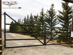 wrought iron driveway gate