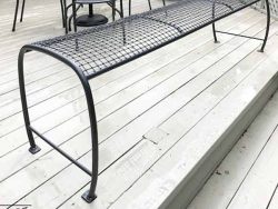 wrought iron decor bench