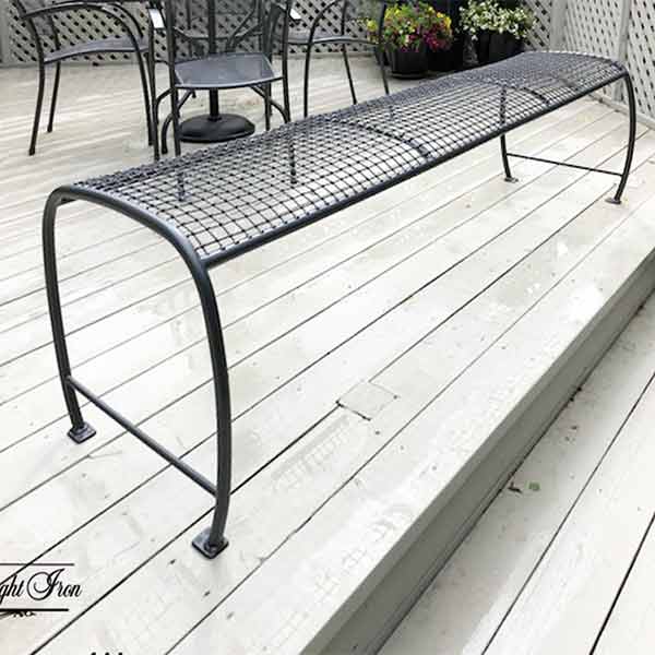 wrought iron decor bench