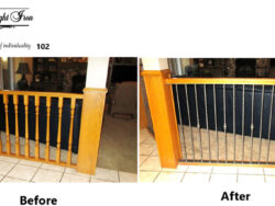 Before and After Comparison - Decluttering with Wrought Iron Pickets